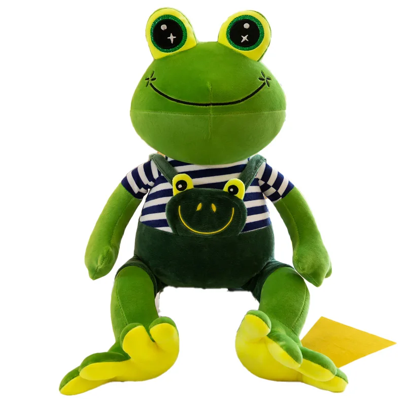 High Quality Smiling Frog Plush Toy Super Soft Polyester Design Embroidered Disne Princess Professional ODM Customization