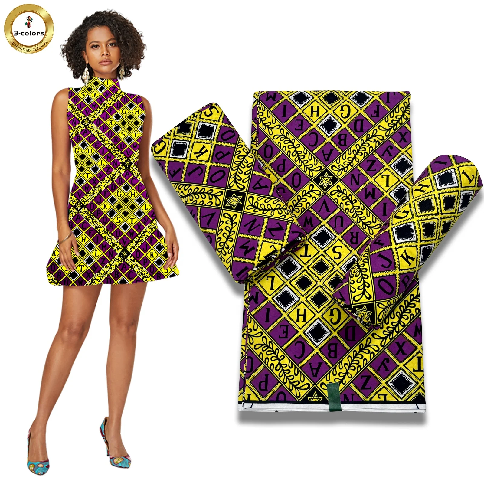 Профессиональная фабричная африканская ткань с принтом воска Анкары для