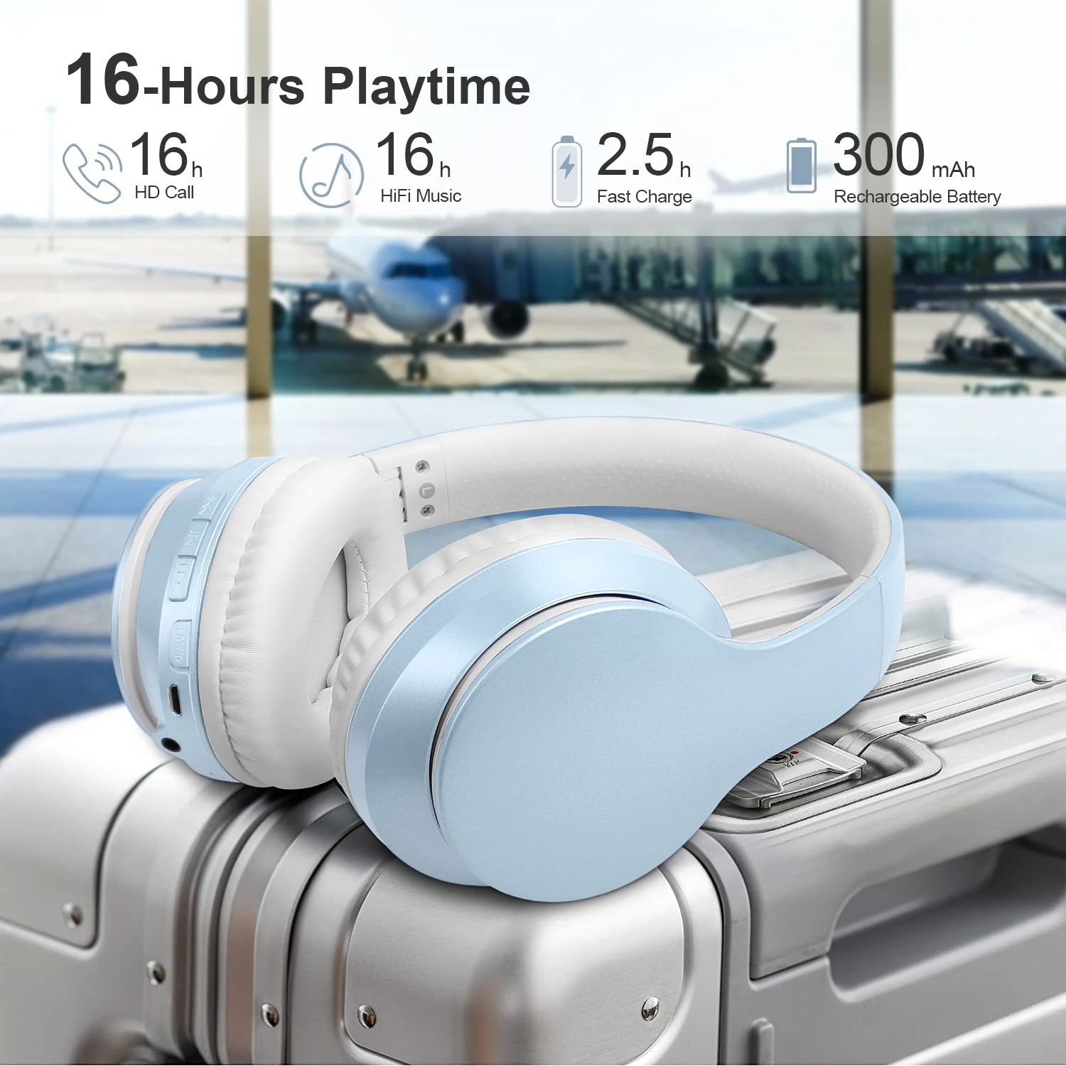 Eson Style Built-In 500 Mah Battery Bluethooth Headphone For Ps5 Headset