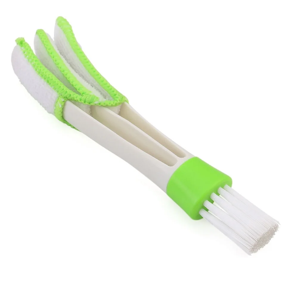Double Head Car Air Conditioner Vent Slit Cleaner Brush Window Dusting Blinds Keyboard Cleaning Brushes