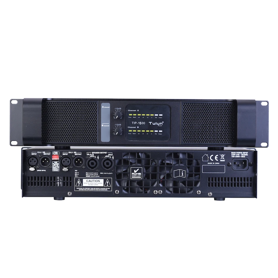 2CH 1500w high power dj audio bass amplifier pa amplifier professional power amp stage pro amplifier Prokustk TIP1500
