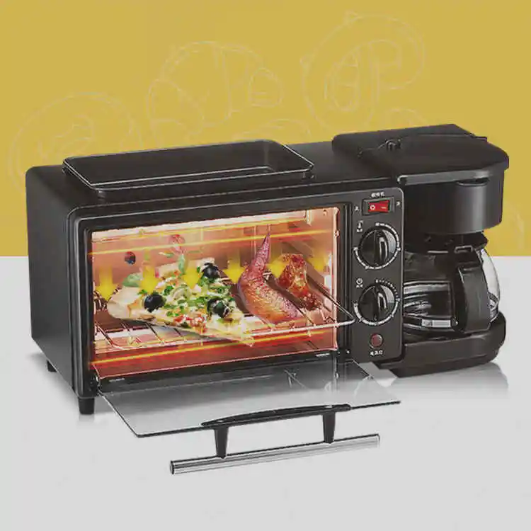 Домашний Многофункциональный тостер для завтрака, Кофеварка, Кондитерская машина, хлебобулочная печь