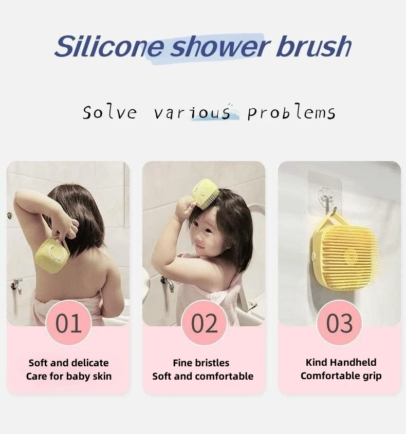 wholesale silicone head hair scalp bath comb   mini portable silicone hair scalp massage comb  silicone massage cat comb