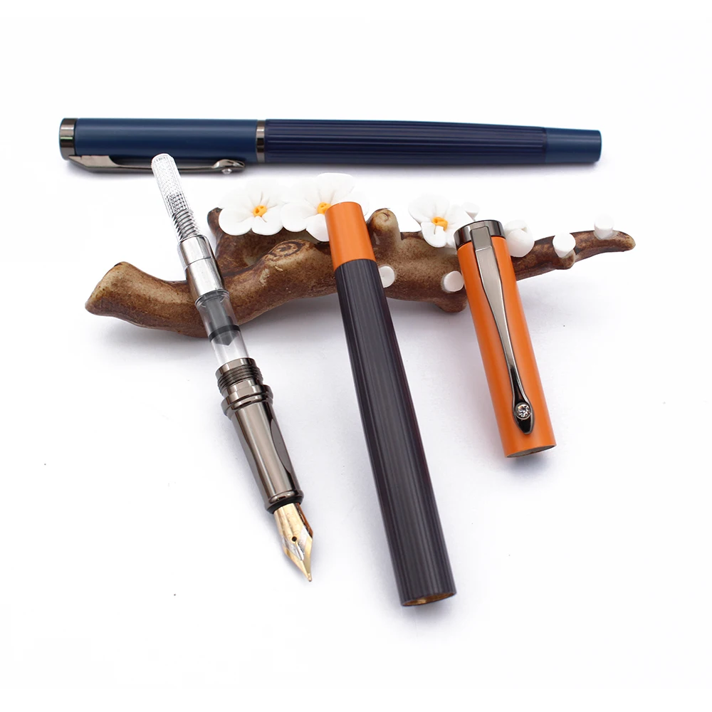 High Quality Luxury Fountain Pens With Brass Scratch Custom logo Gold Fountain Pens