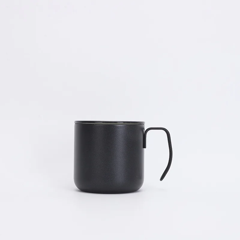 Eco-friendly Double Wall Vacuum Cups Stainless Steel Coffee Travel Mug With Handle Grip