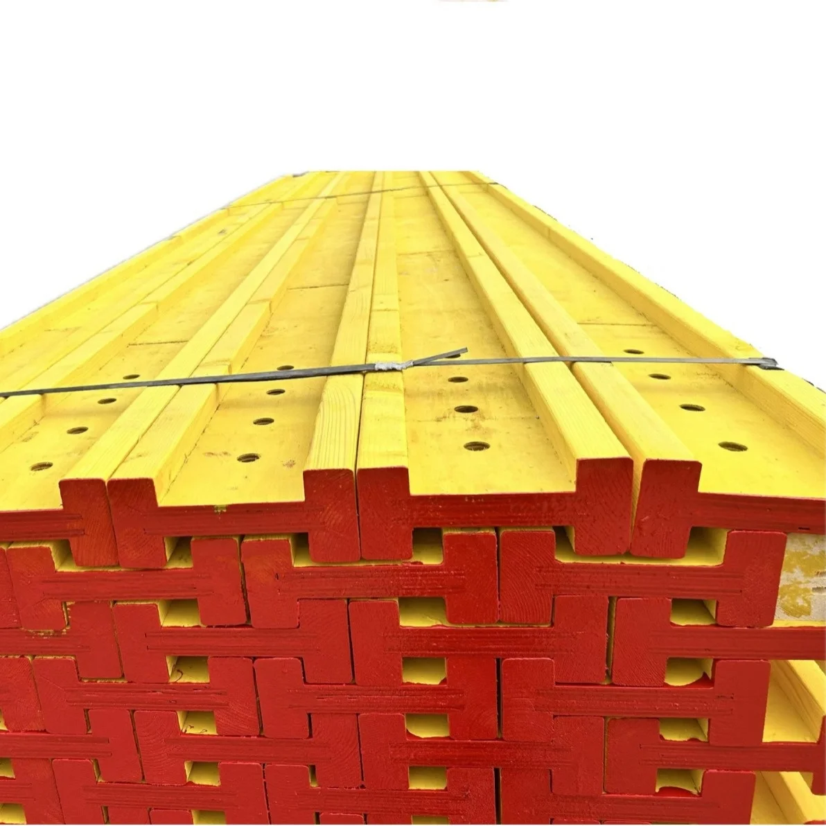 Building Bridge 80*40*200mm Yellow Lvl Shuttering Concrete Timber Beams Formwork