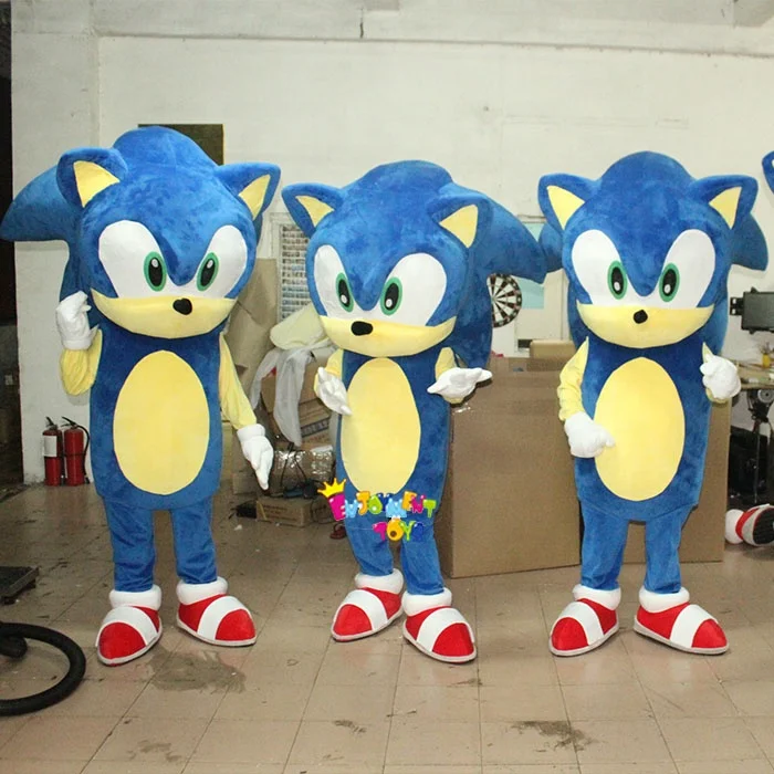 High quality custom made sonic mascot costume cosplay costumes for sale