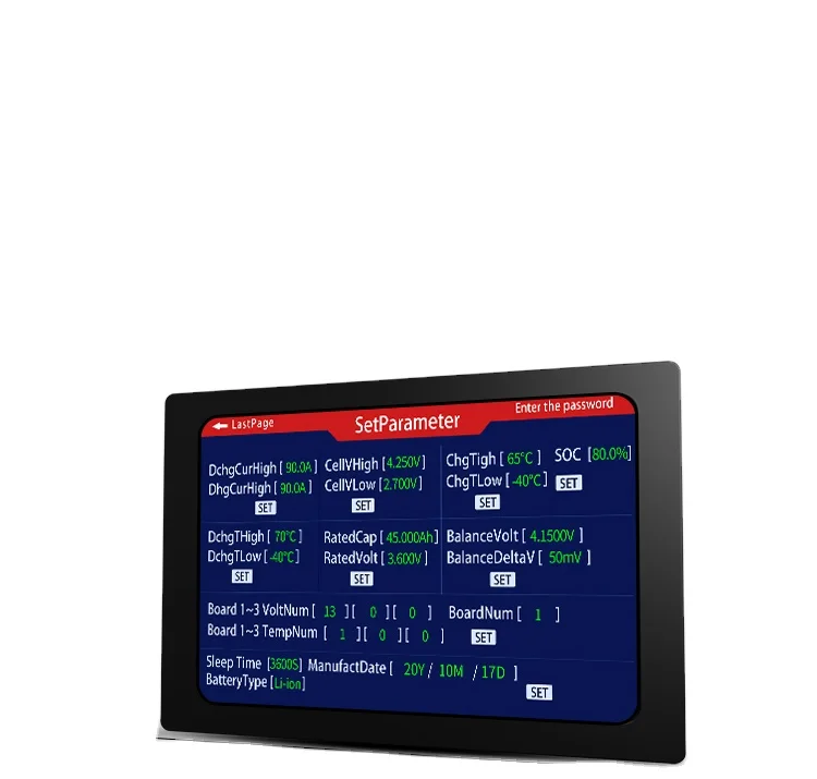 Daly smart bms touchable LCD screen accessory for communication