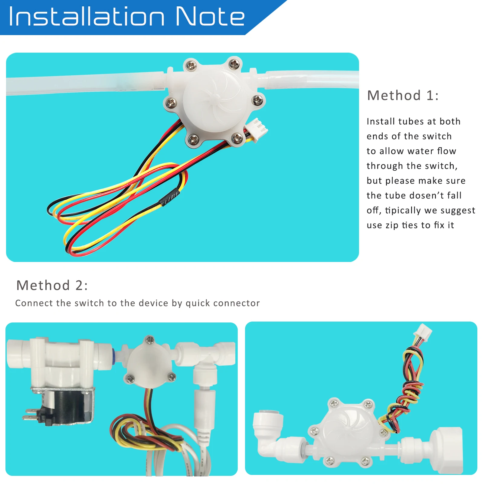Food Grade Coffee Machine Water Dispenser Water Filter Hall High Precision Water Flow Sensor Hose Flow Detection Sensor