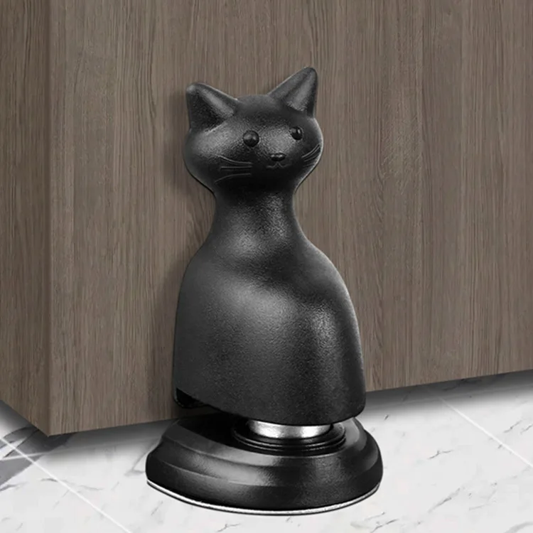 Creative Cat Strong Magnetic Door Resistance Ground Suction Free Punching Door Fixed Door Stop