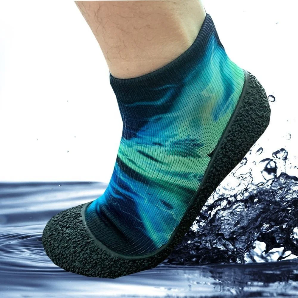 Quick Drying anti slip beach shoes unisex fishing waterproof swimming beach surfing water aqua shoes socks with rubber sole