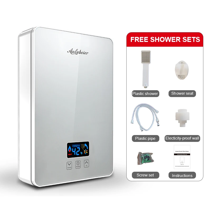 220/380V 6000W tankless shower room water heater 220V electric geyser thermostat boiler water heater