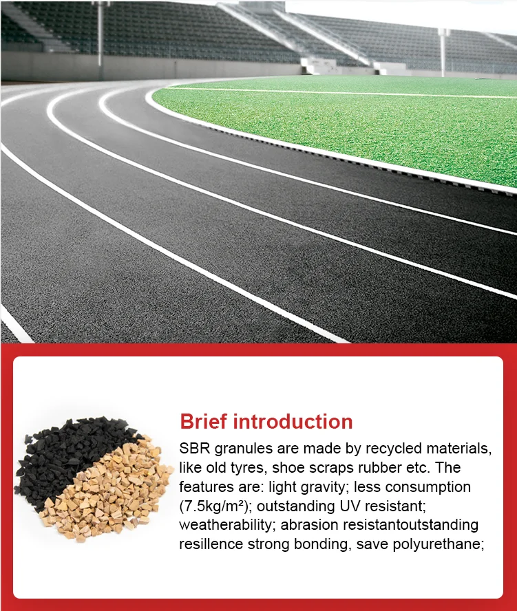 WA approved with different colored EPDM granules for playground sports field