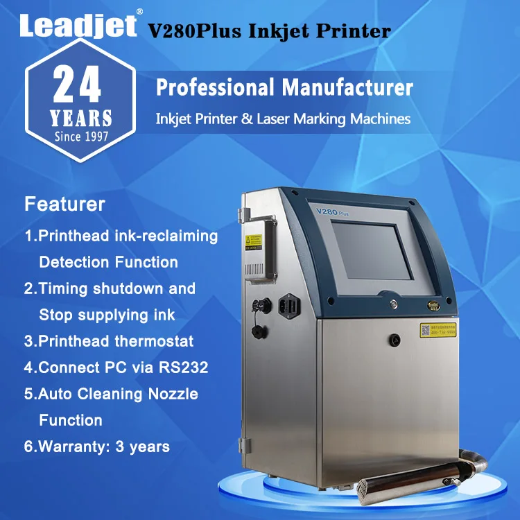 Wuhan Leadjet Circle Board непрерывный маленький персонаж струйный пакетный принтер даты для пластиковых