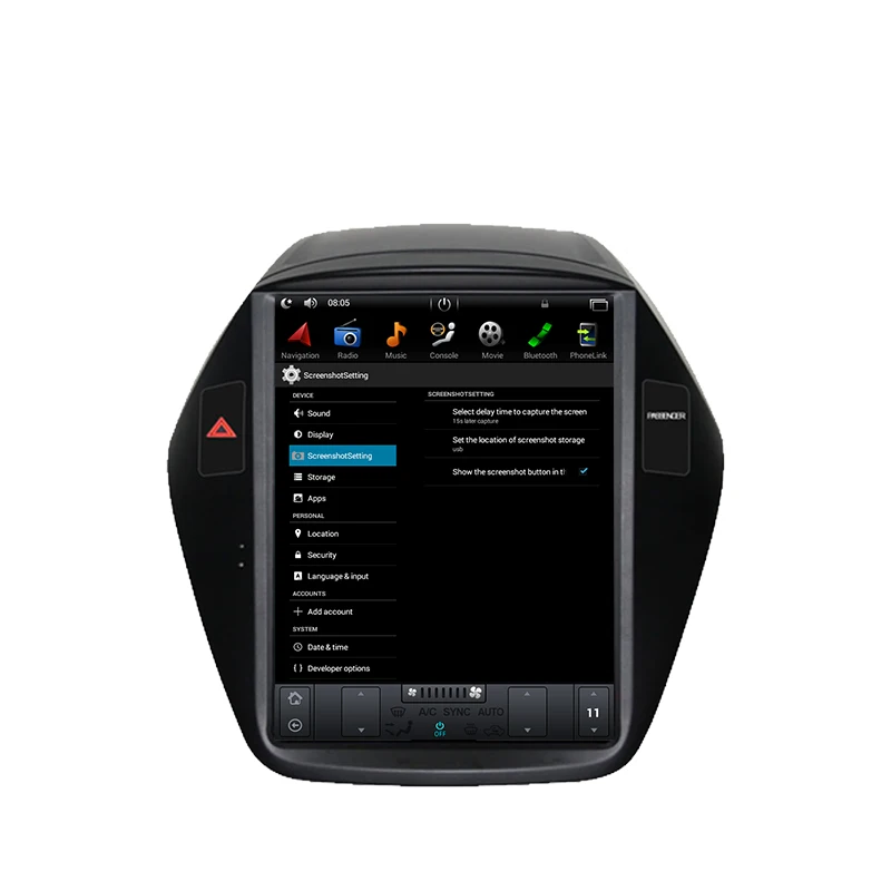 Touch Screen tesla Vertical 10.4 Inch Android Car audio DVD Player with BT Car Video for Hyundai IX35 Tucson 2009-2015 radio au