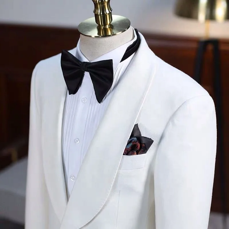 MTM made to measure Custom White Coat Pant handmade bespoke tailoring men suits 3 piece coat pant men suit Man Suits For Wedding