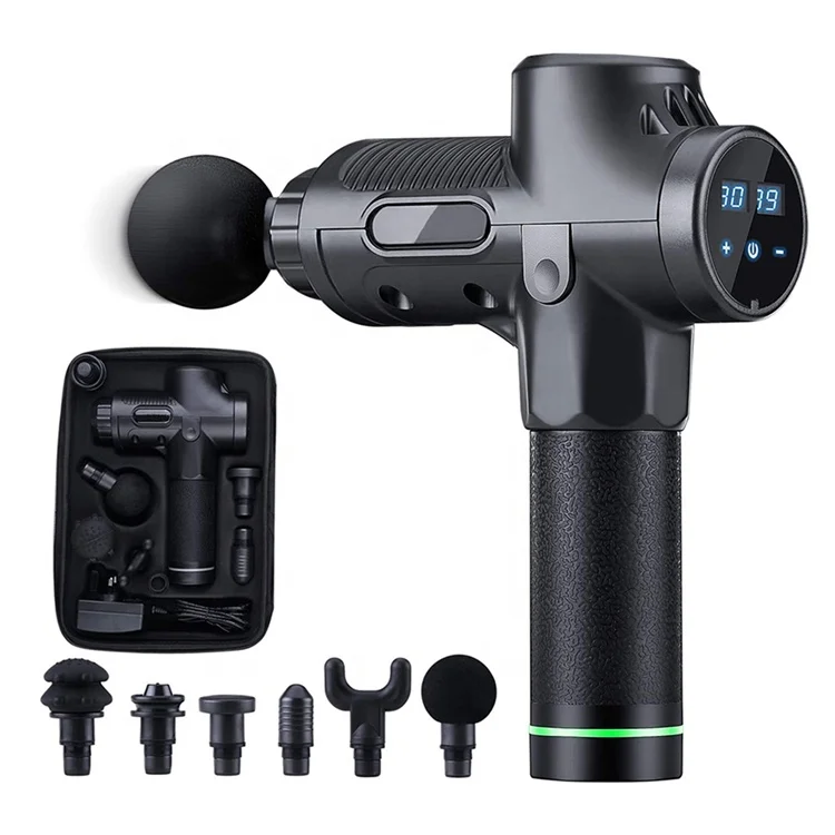 30 Speeds Electronic Massage Gun Muscle Stimulator  Percussion Massage Gun With Lcd Screen