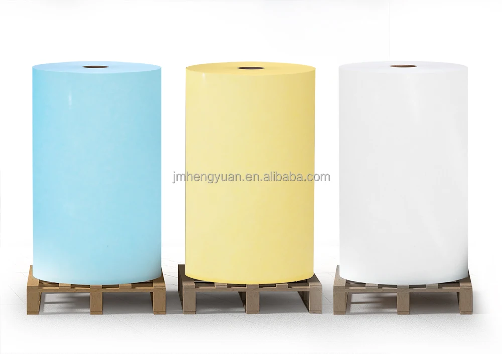Custom White/Yellow/Blue Colors Glassine Liner Silicone Release Paper Master Glassine Liner Jumbo Roll