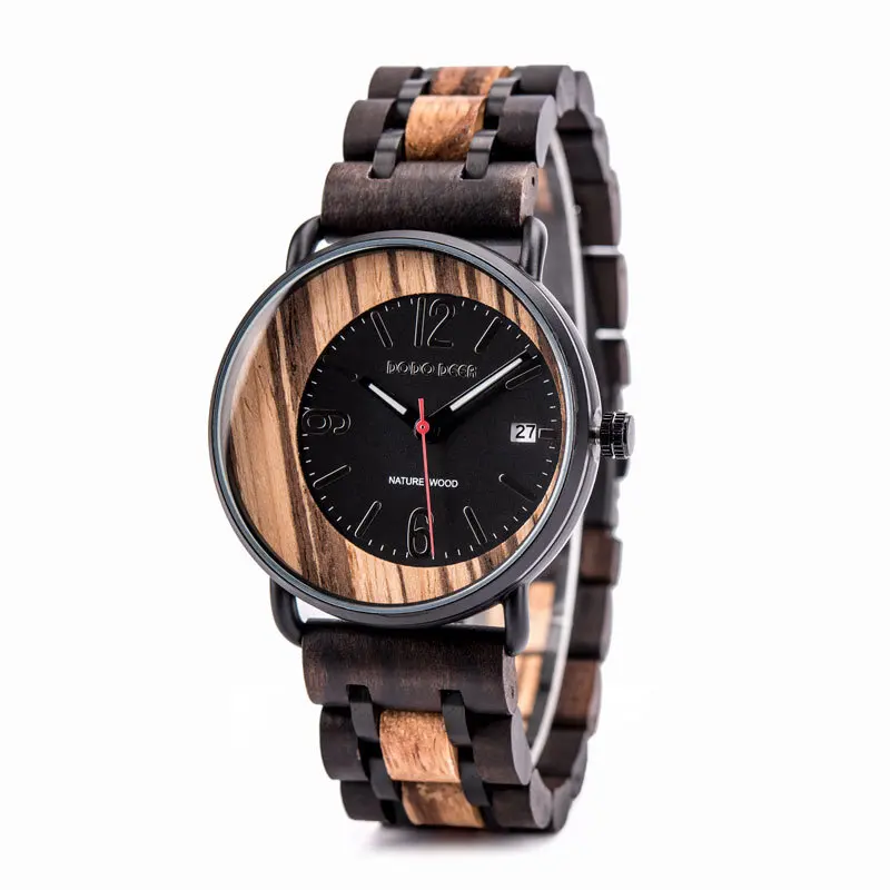 DODO DEER 2021 Minimalist Wooden Watch Quartz Mens Watches Custom Watch with Wooden Bracelet Glass MIYOTA Japan Quartz Movt 18mm