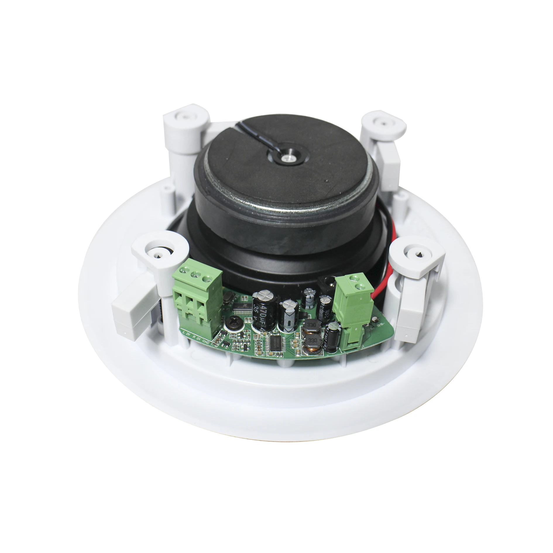 T 2*15W 8ohm Bluetooth Stereo Audio Ceiling Speaker with 5 Inch Subwoofer for Home Surround Sound ABS In-ceiling Speakers