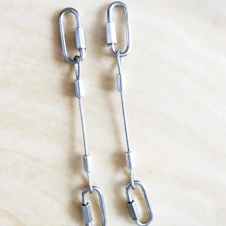 HQ CUSTOMIZED Stainless Steel Wire Rope Sling with Two Loops Fastened by Ferrule and Thimbles