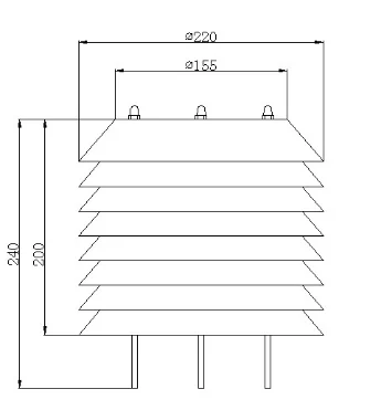 Veinasa-BYX-03 Temperature Humidity Sensor used Solar Radiation Shield