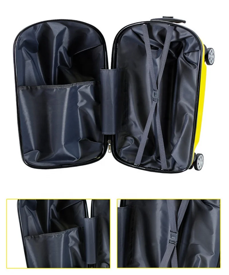Fashion Kids Travel Bags Luggage Hard Shell ABS PC Kids Luggage 20inch Travel Bags Car-shape Suitcase Toys For outdoor School