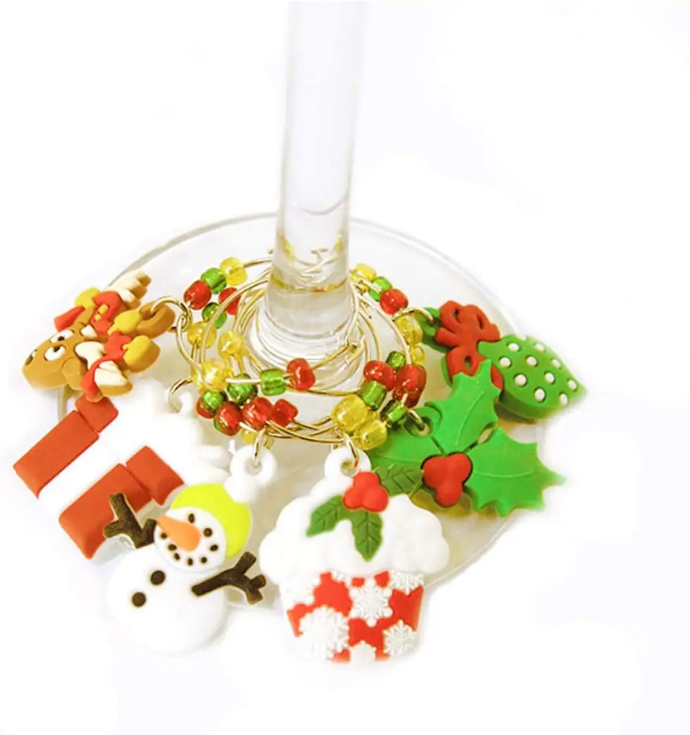 Wine Glass Charms Markers Tags 25mm rings Wine Charms for Stem Glasses Wine charm rings