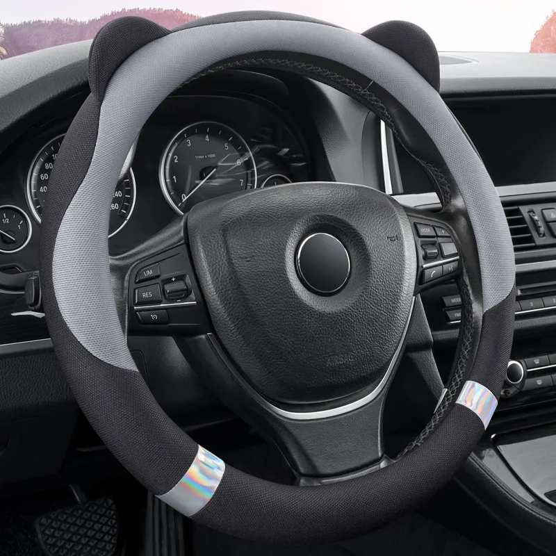 New fashion cute linen ladies car steering wheel cover