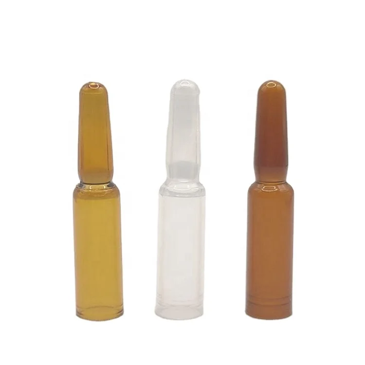 Hot sale1.5ml PETG face essence Skin Care ampoule Plastic Ampoule With Different Color