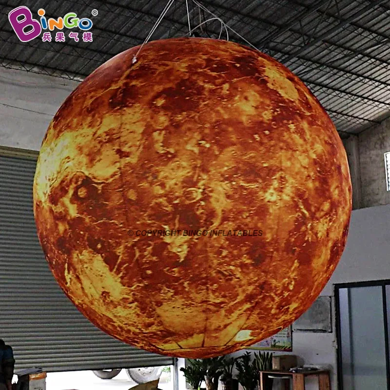 Planets Inflatables Led Lighting Large Inflatable Moon Venus Ball Led Giant Inflatable Hanging Planet Balloon