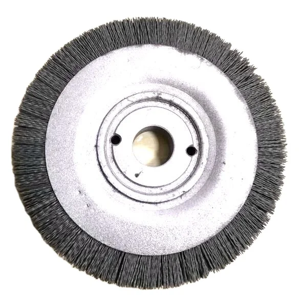 Wide Face Abrasive Nylon  Bristle Silicon Carbide Brush Wheel For Deburring Auto Spare