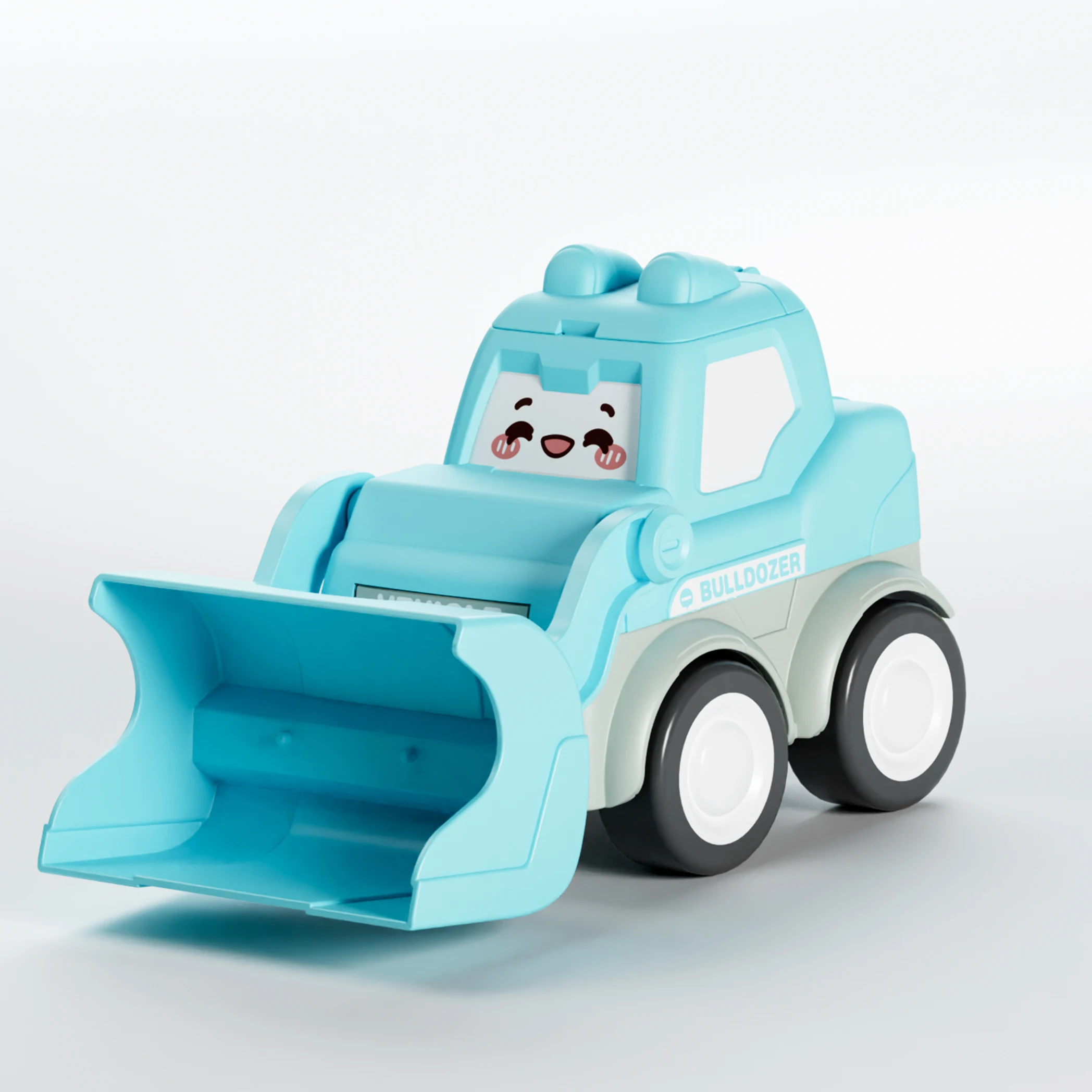 1Kids Mini Inertial Engineering Car Toys Cartoon Animal Excavator Construction Trucks Vehicle Model for Baby Boys Pull Back Cars
