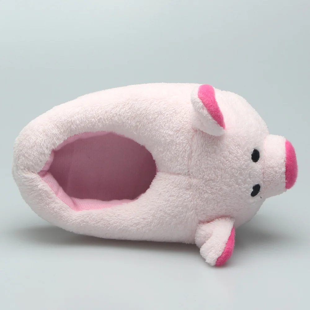 Cute Winter Colorful Shoes Big Fuzzy Slippers Plush Pig Slippers with Fur Soft OEM
