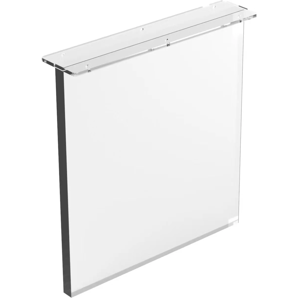 Custom New Model T Shape Modern Square Plank Wood Dining Table Support Table Acrylic Leg