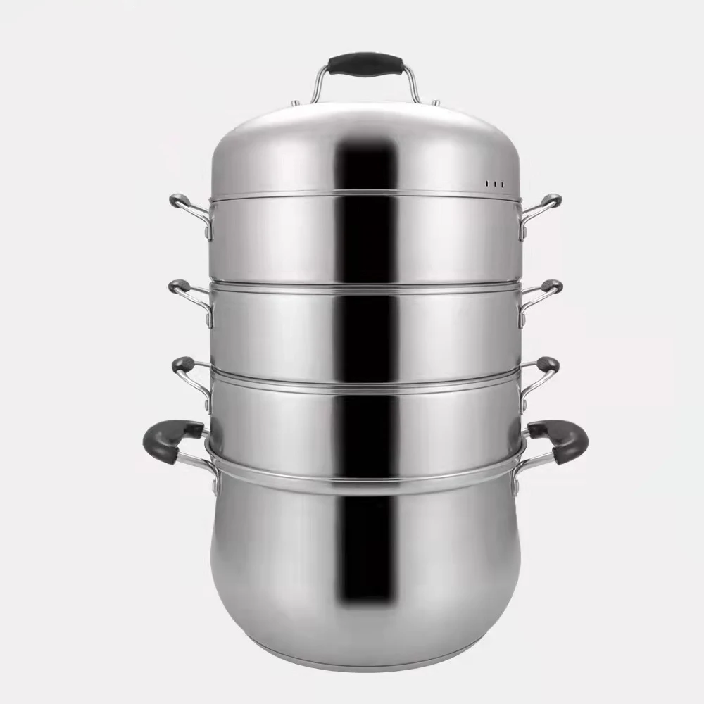 Нержавеющая сталь домашней посуды части 4 слоя распаровщик еды набор