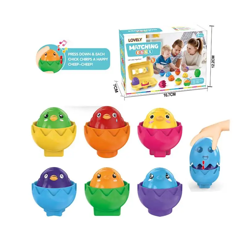 Hide And Squeak Easter Eggs Educational Montessori Shape Sorter Toys Matching Eggs Baby Toys For Infants