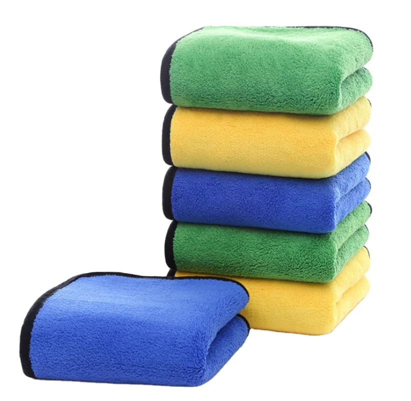 Coral velvet double-sided car wash cloth microfiber large quick drying absorbent towel car wash towel