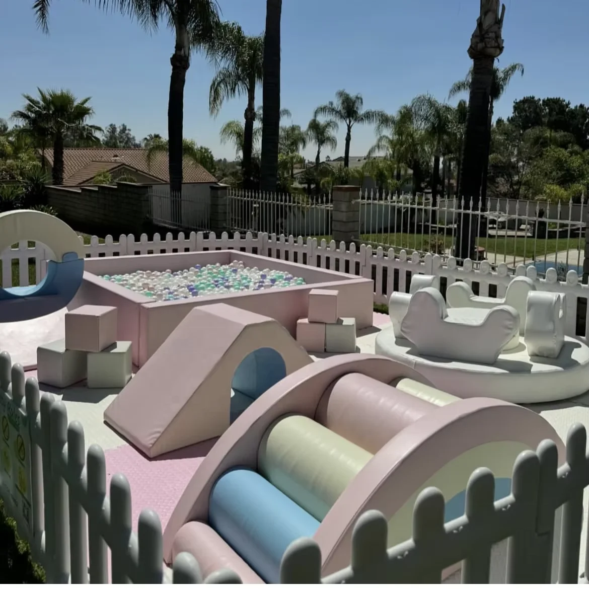 Flower soft play pink soft play set