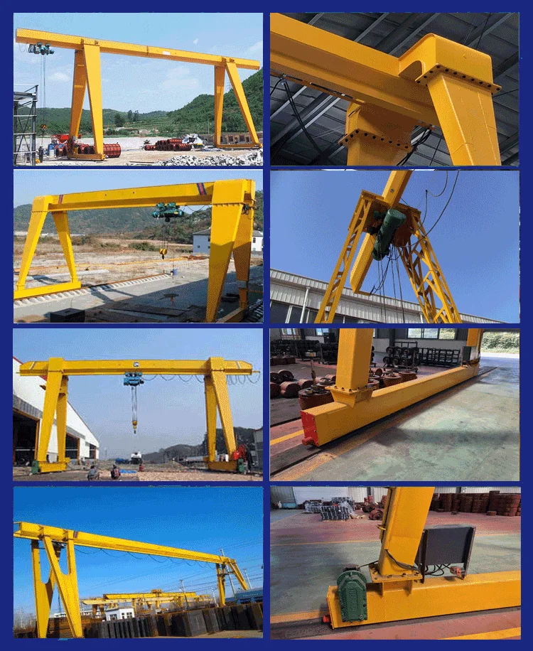0.5 ton- 50 ton remote control Single beam double Girder electric motor hoist bridge Overhead crane price for lifting