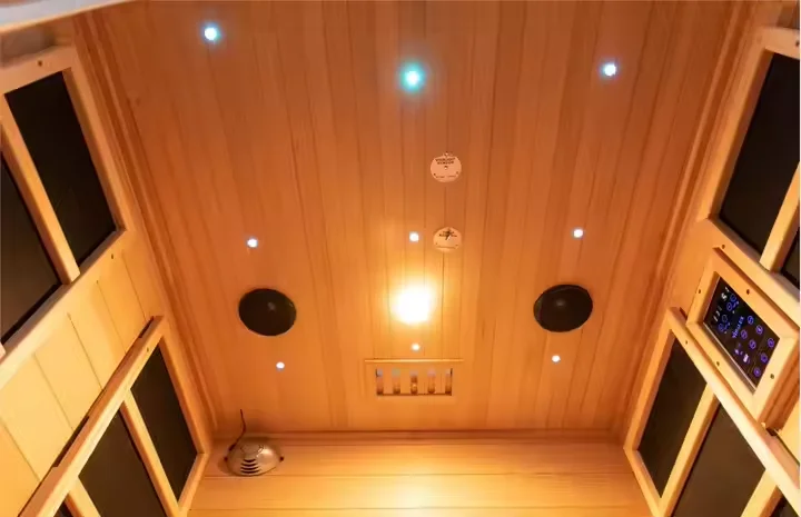 Smartmak Sauna Stove and Infrared Heater Luxury Double System Infrared Steam Sauna Room