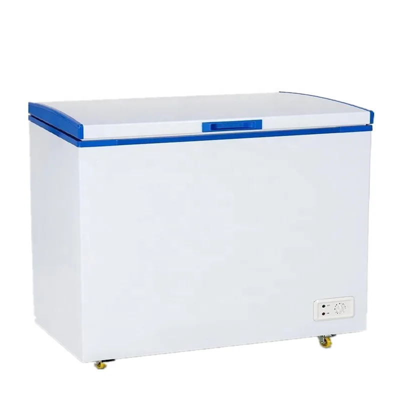 280L Deep freezer cola ice cream chest freezers commercial sliding glass door gelato display cryogenic cabinet for supermarket