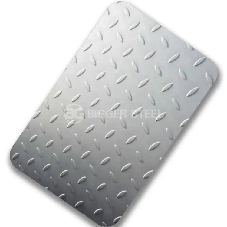 Cold/Hot Rolled S20100 S30400 S31600 2mm 3mm Embossed Pattern Stainless Steel Checkered Plate/Sheet