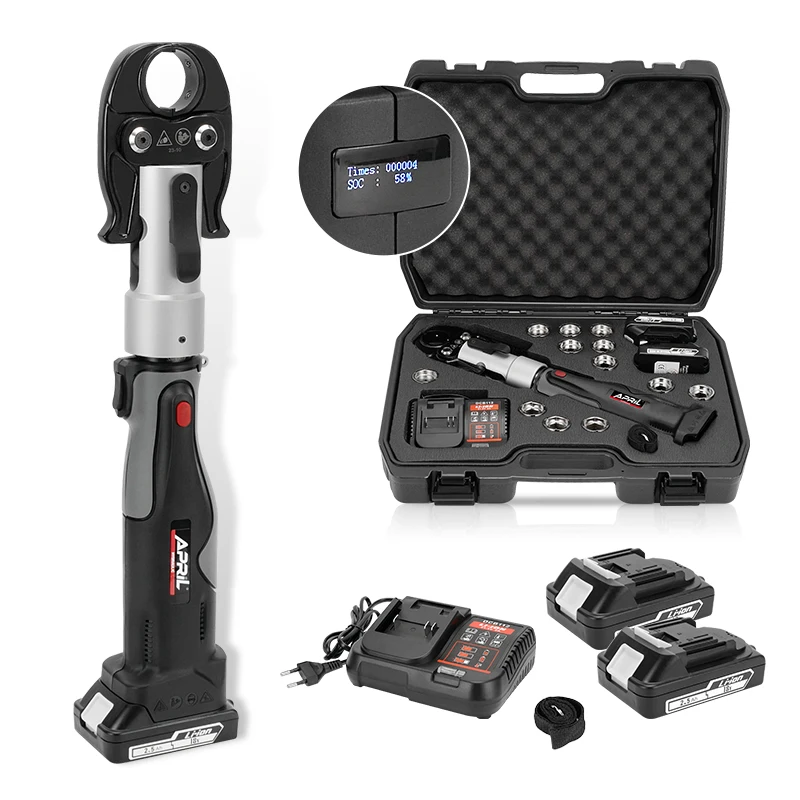 CH-300 High Power Hydraulic Mini Battery Powered Crimping Tool Li-ion Batteries Cable Press Rechargeable Tool Range 10-300mm2