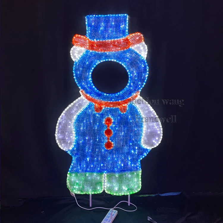 2D christmas penguin  photo frame/ outdoor IP65 penguin motif light props/ penguin picture frame for take picture