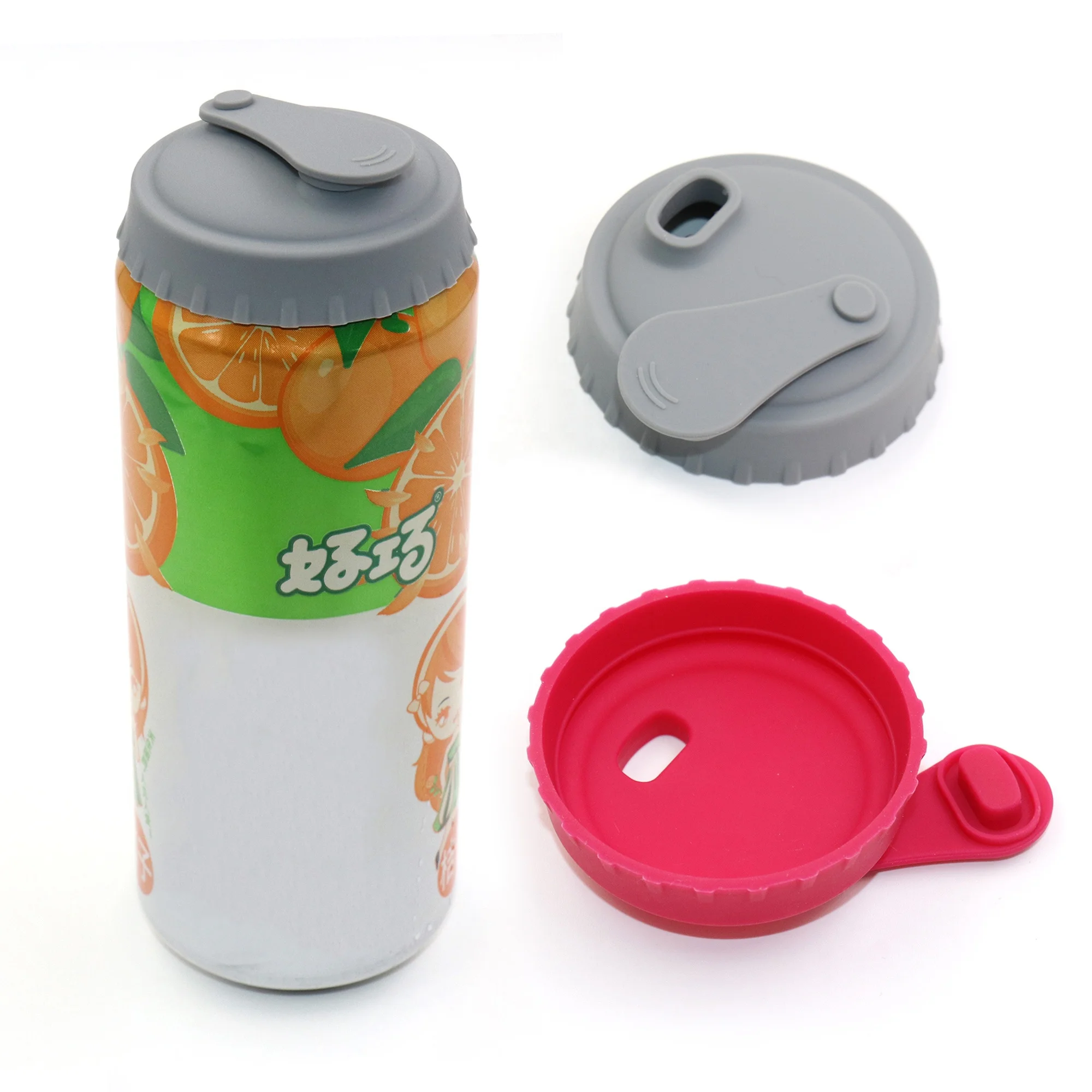 No Spill Soda Beverage Beer Saver Beer Soda Can Lids Covers Caps Stoppers Closures Jar Lid Can Top Food Grade Silicone Opp Bag