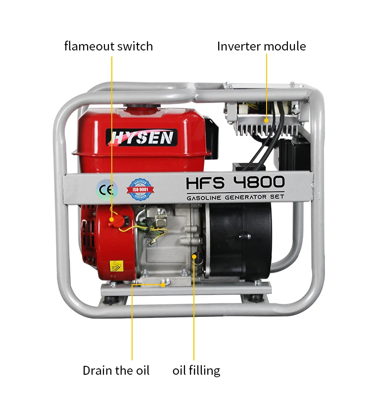 Manufacturer Wholesale generador electrico  3KW 4KW home use inverter permanent magnet Gasoline Generator 230v ac