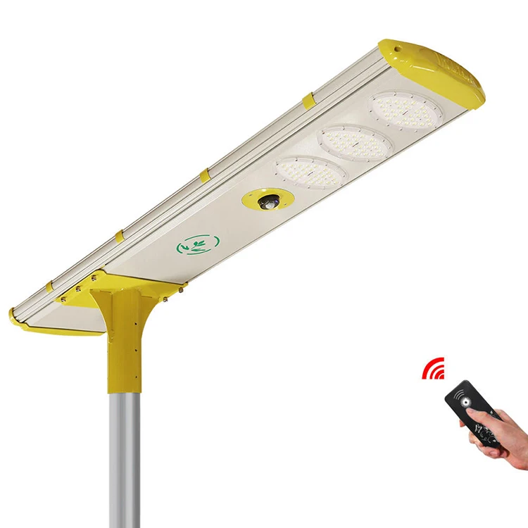 Big Commercial Integrated Garden 100 Watt Solar Energy Led Street Light Post With Solar Panel