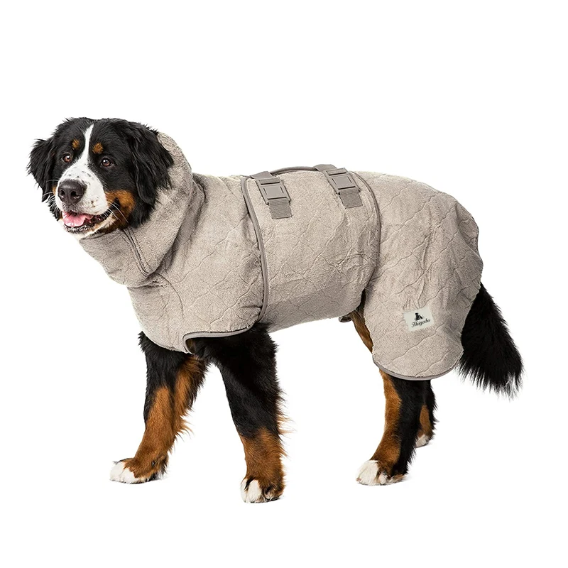 Wholesale Custom Factory Large Washable Luxury  Designer Water Absorbent Pet Dog Drying Coat Clothes