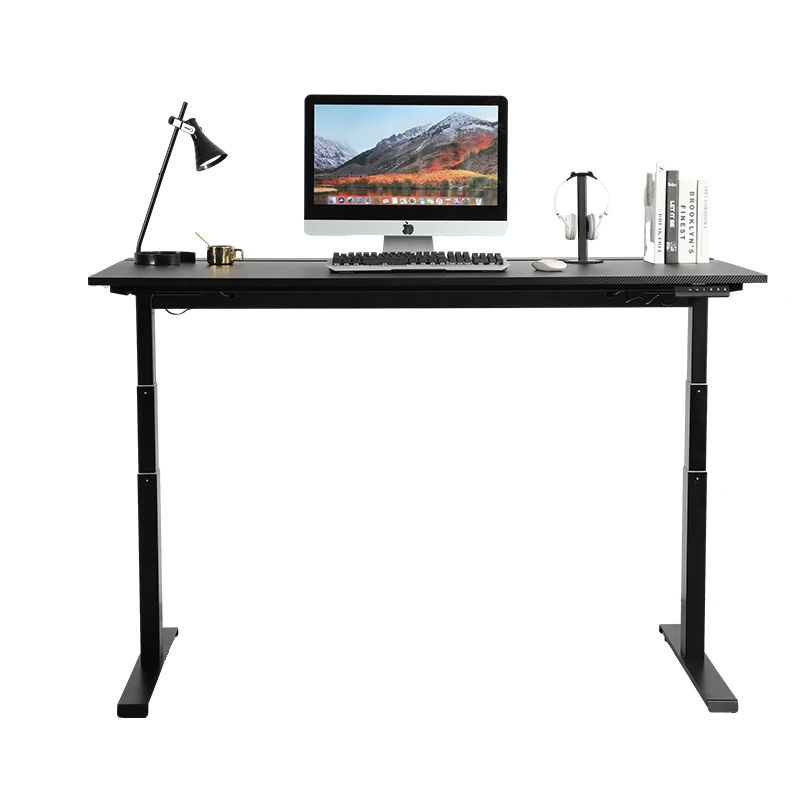 Dual motors Sit-to-Stand Metal Desk height adjustable standing computer gaming desk with Full-length cable management tray